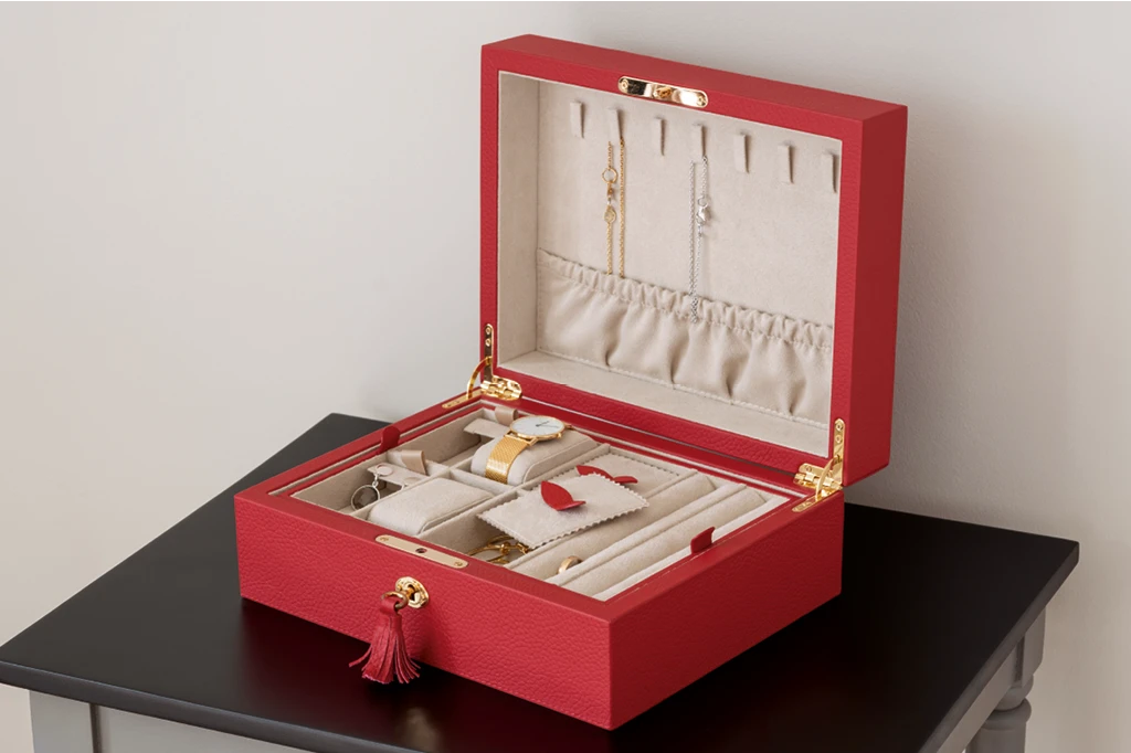 Zur Konfirmation - Kommunion - Lederschmuckkasten